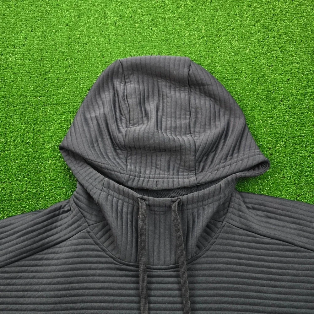 Nike Dri Fit Hoodie Sweatshirt‎ Womens 2XL Navy Blue Pullover Ribbed Training